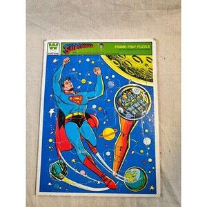 Vintage 1966 Superman Frame-Tray Puzzle Justice League America 1966